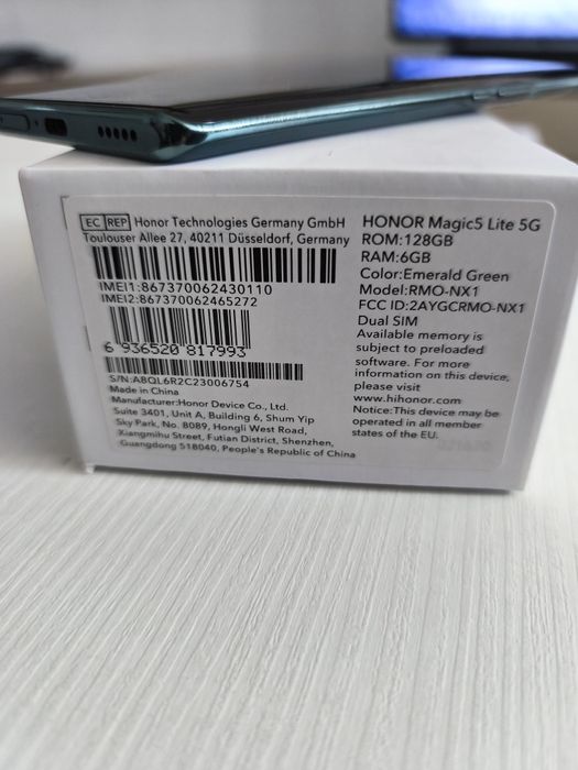 Honor Magic 5 lite 6 GB RAM 128 GB