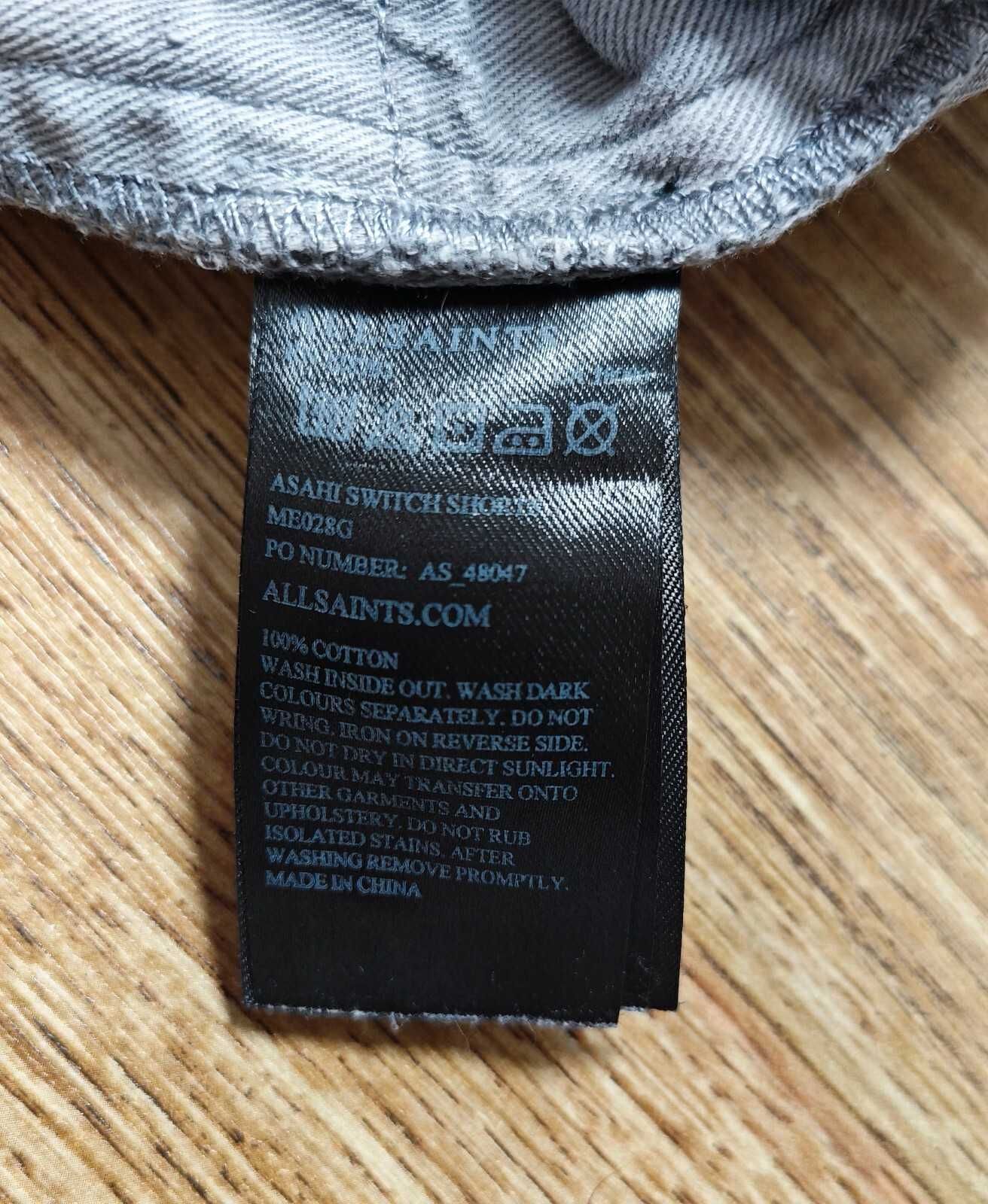 AllSaints Оригинални мъжки дънкени къси панталони размер 31