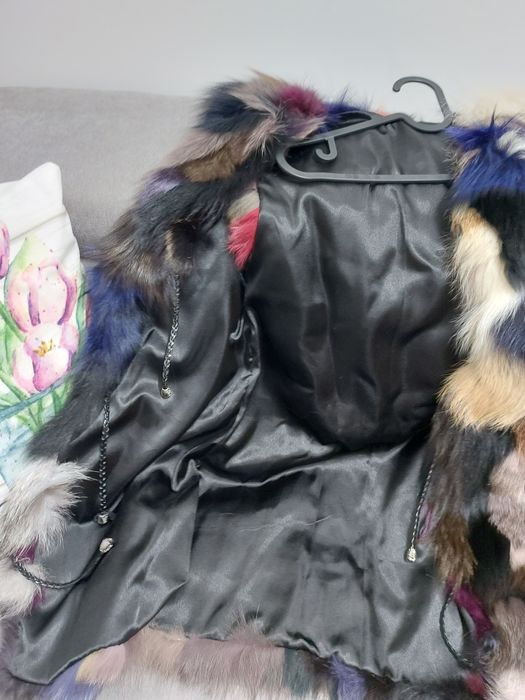 Елек от лисица, естествен косъм