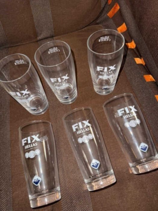 6 Нови Чаши За Бира FIX HELLAS + 12 Чисто Нови Чаши Бира Monchshof