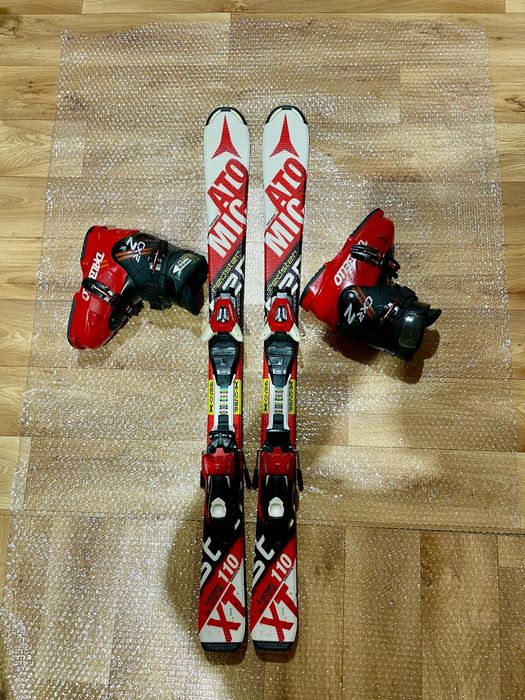 Schiuri copii 110 cm atomic rester cu clăpari set skiuri