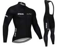 Echipament ciclism iarna Strava negru bluza sau pantaloni gros NOU