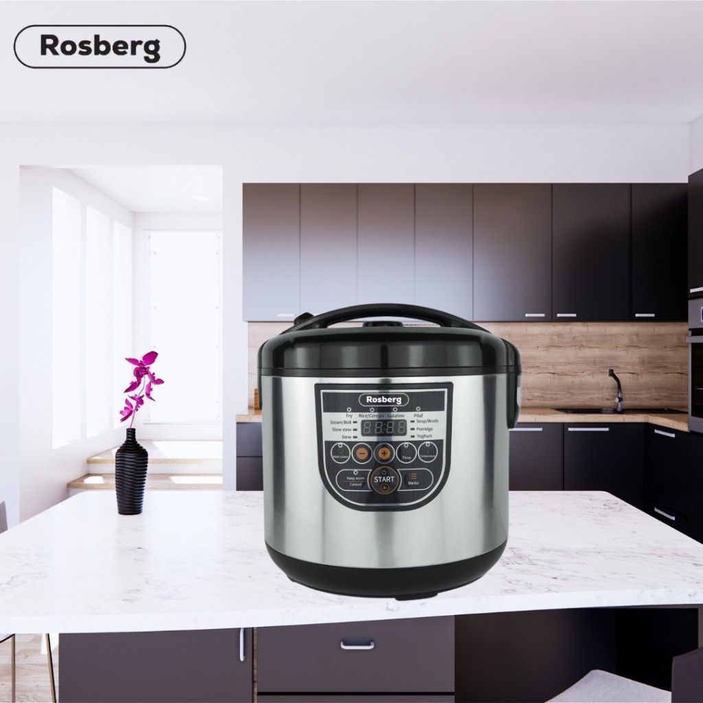 Мултикукър Rosberg, 780W, 5литра, 10 програми, Ръчен режим, Таймер, Ин