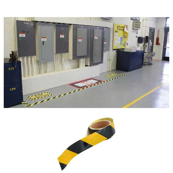 Banda reflectorizantă de marcare, adeziv poliacrilic, autoadeziva, 10m