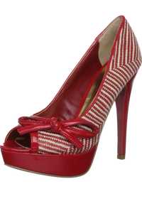 Дамски обувки с ток Paris Hilton,червени