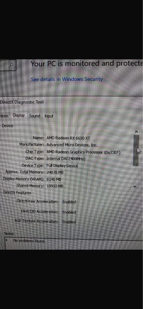 PC Gaming Radeon RX6650xt