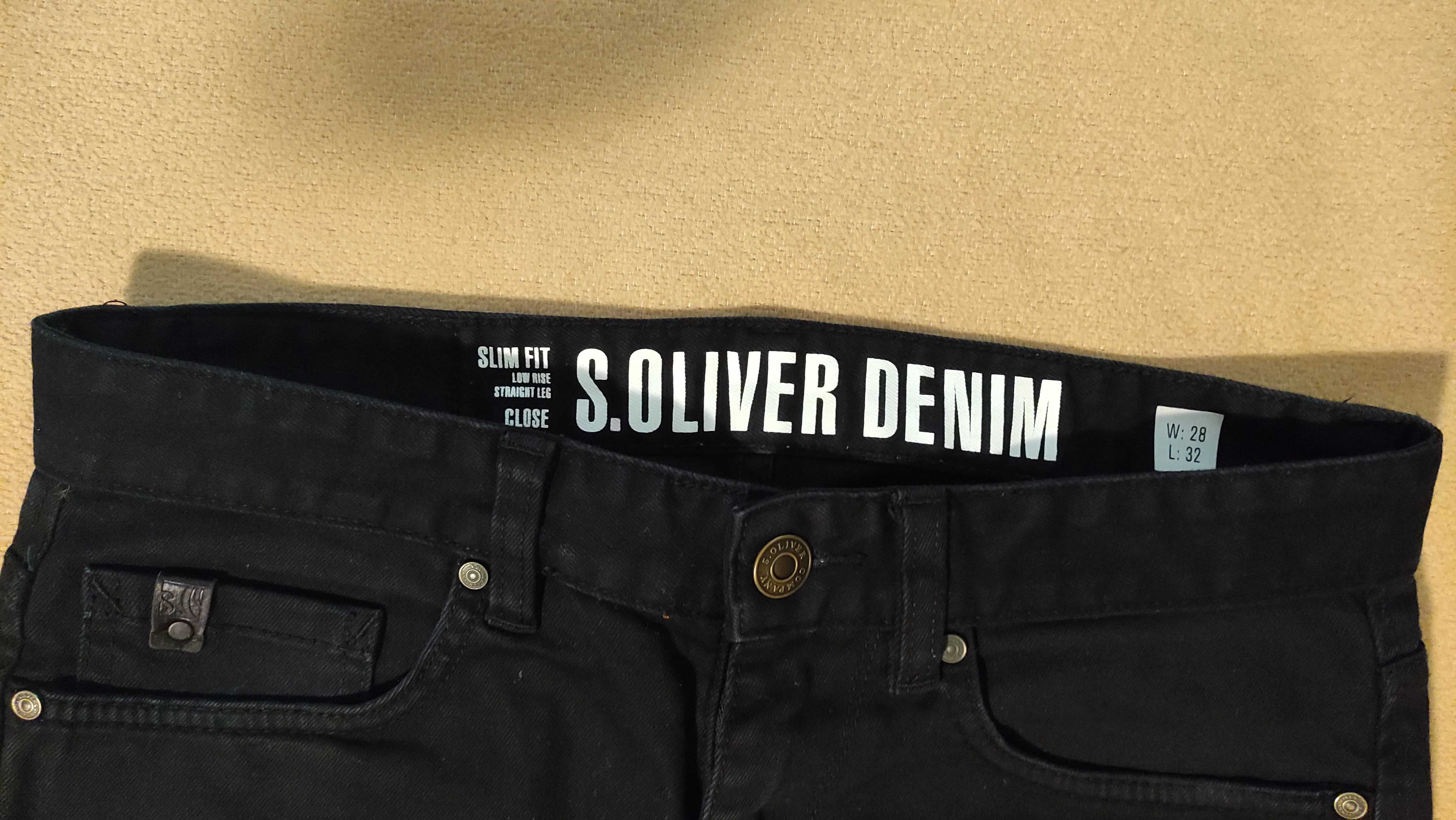 Jeans S.Oliver. negru Slim Fit W28 L32