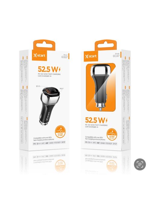 Incarcator Telefon Pentru Auto Fast Charger 52.5W  Usb + Type C
