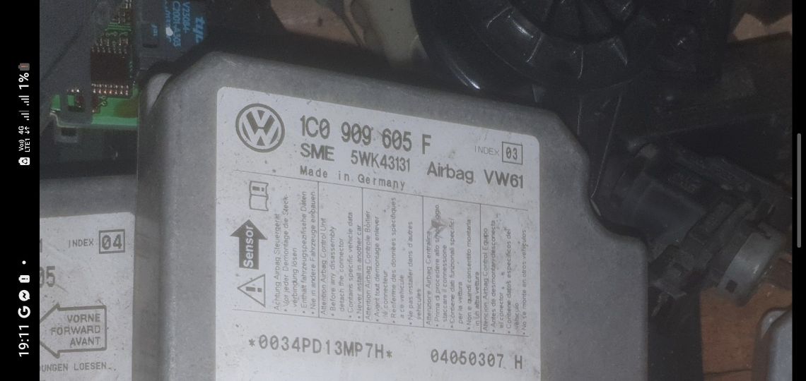 Calculator airbag 1c0 909 605 F skoda Volkswagen audi seat