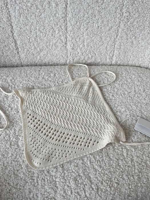 Дамски плетен къс топ