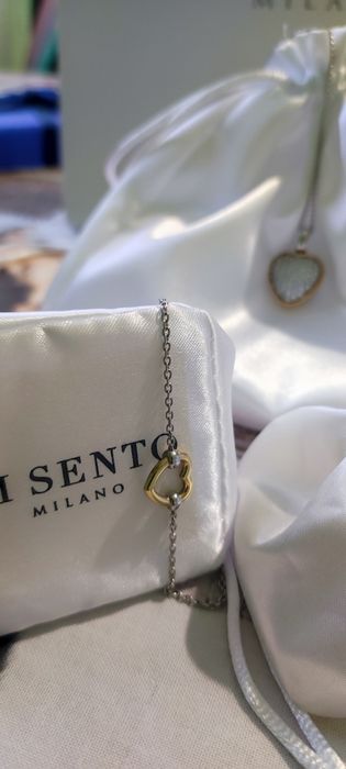 Ti sento сребърен комплект пръстен и гривна