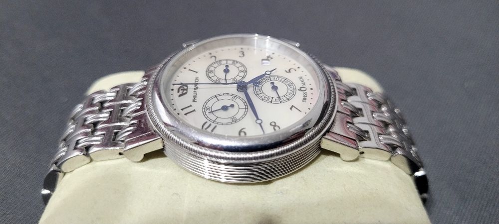 Ceas Philip Watch Budoire Swiss Made Chronograph – inox, cadran sidef,