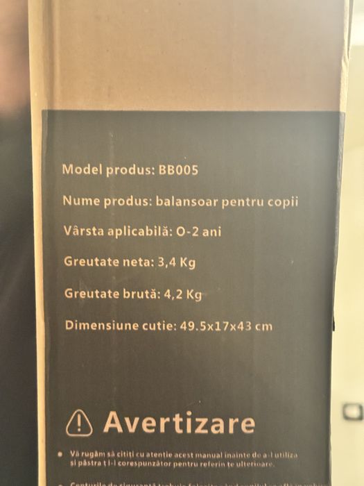 Leagan balansoar bebelusi Little Bird nedesfacut