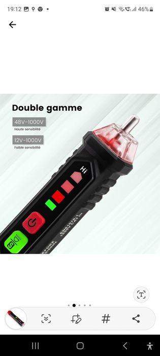 Detector de tensiune cu sensibilitate reglabila