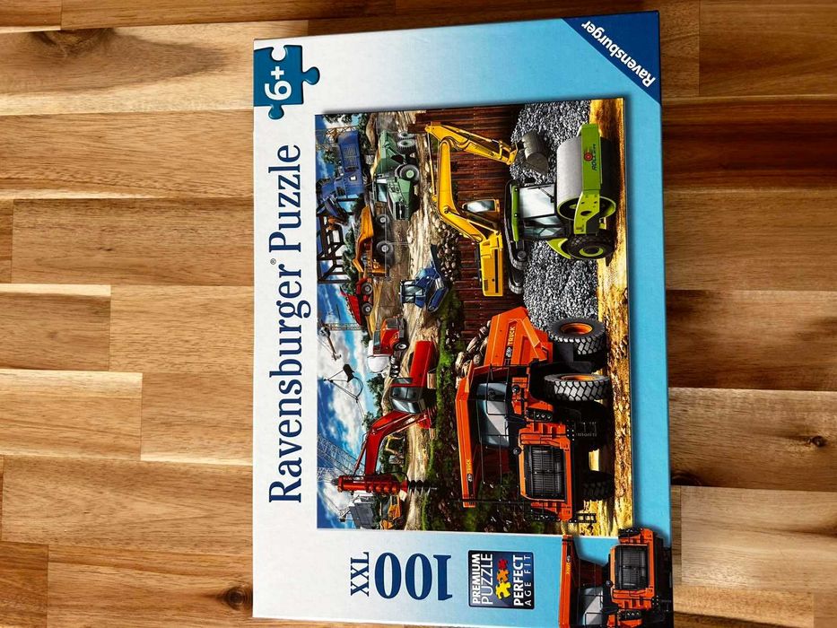 Пъзел Ravensburger XXL - Строителни превозни средства, 100 части