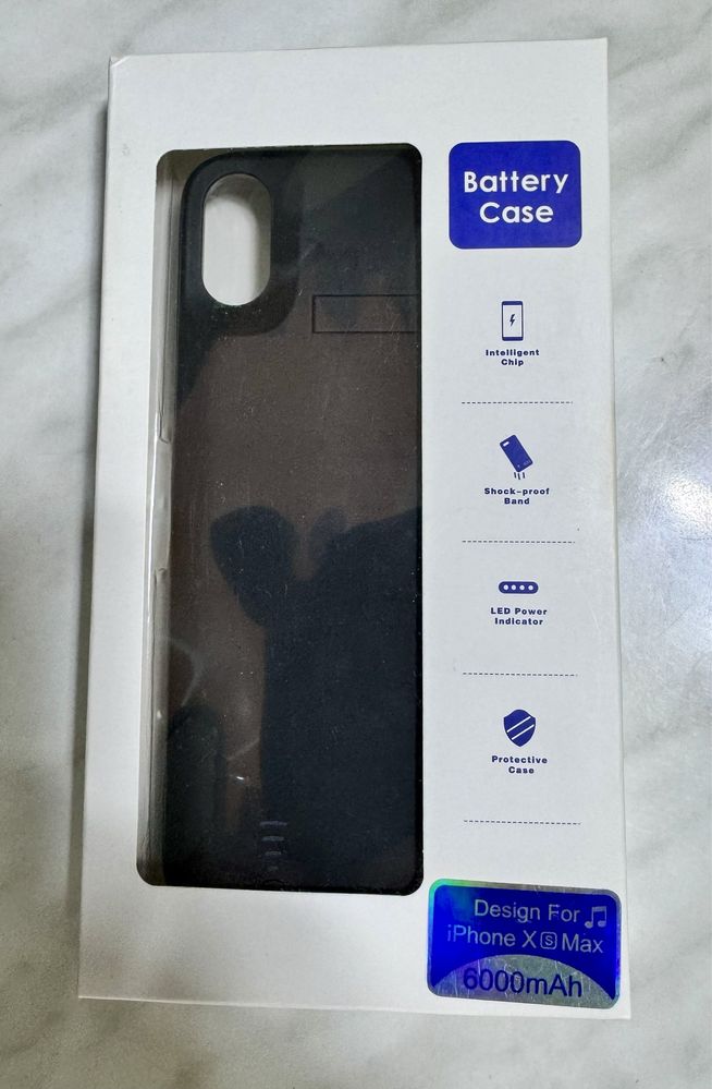 Husa cu baterie iPhone Xs max Power Pro, 6000mAh, negru