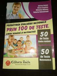 Vând cartea Pregătirea Evaluării naționale prin 100 de teste, mate-ro