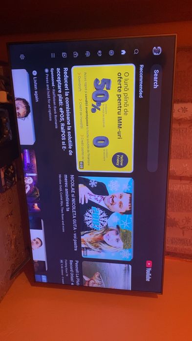 Vand televizor plasma smart, Crystal uhd 4k smart 138 cm 55