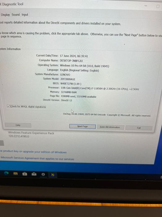 Lenovo  ThinkPad P1, Gen 4,Core i7,32GB RAM, 1TB SSD