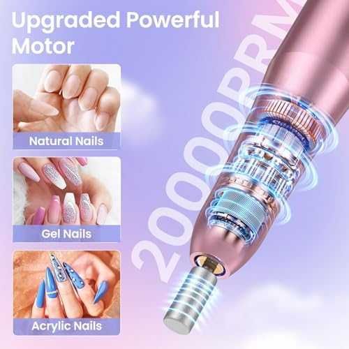 Нов Компактен електрически набор за маникюр и педикюр, 16 аксесоара