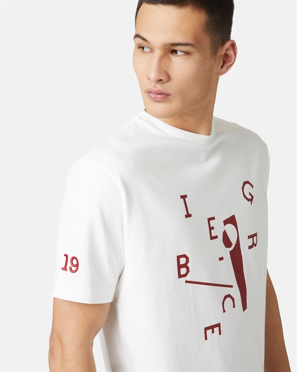 Мъжка тениска T-shirt with Iceberg lettering print detail