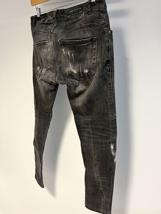 Blugi Zara Men gri cu rupturi