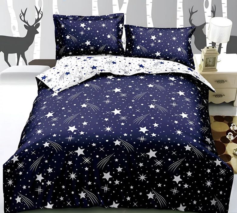 Двулицево спално бельо с ластик