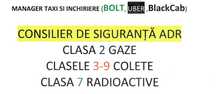 manager de transport marfa persoane taxi consilier de siguranța  ADR