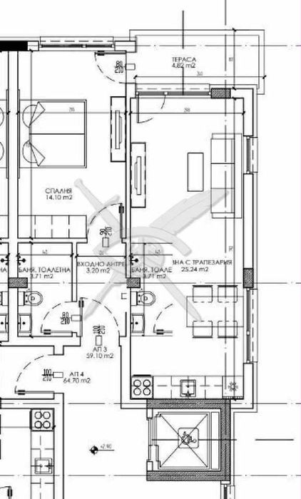 Продава се Двустаен апартамент в Пловдив, Беломорски - 66 кв.м за 1273 €/кв.м - Снимка #2