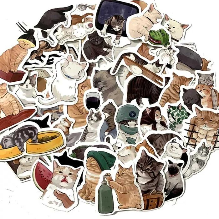 Стикери за декорация - 50x Сладки Котки/Cats/Kitty/Котенца