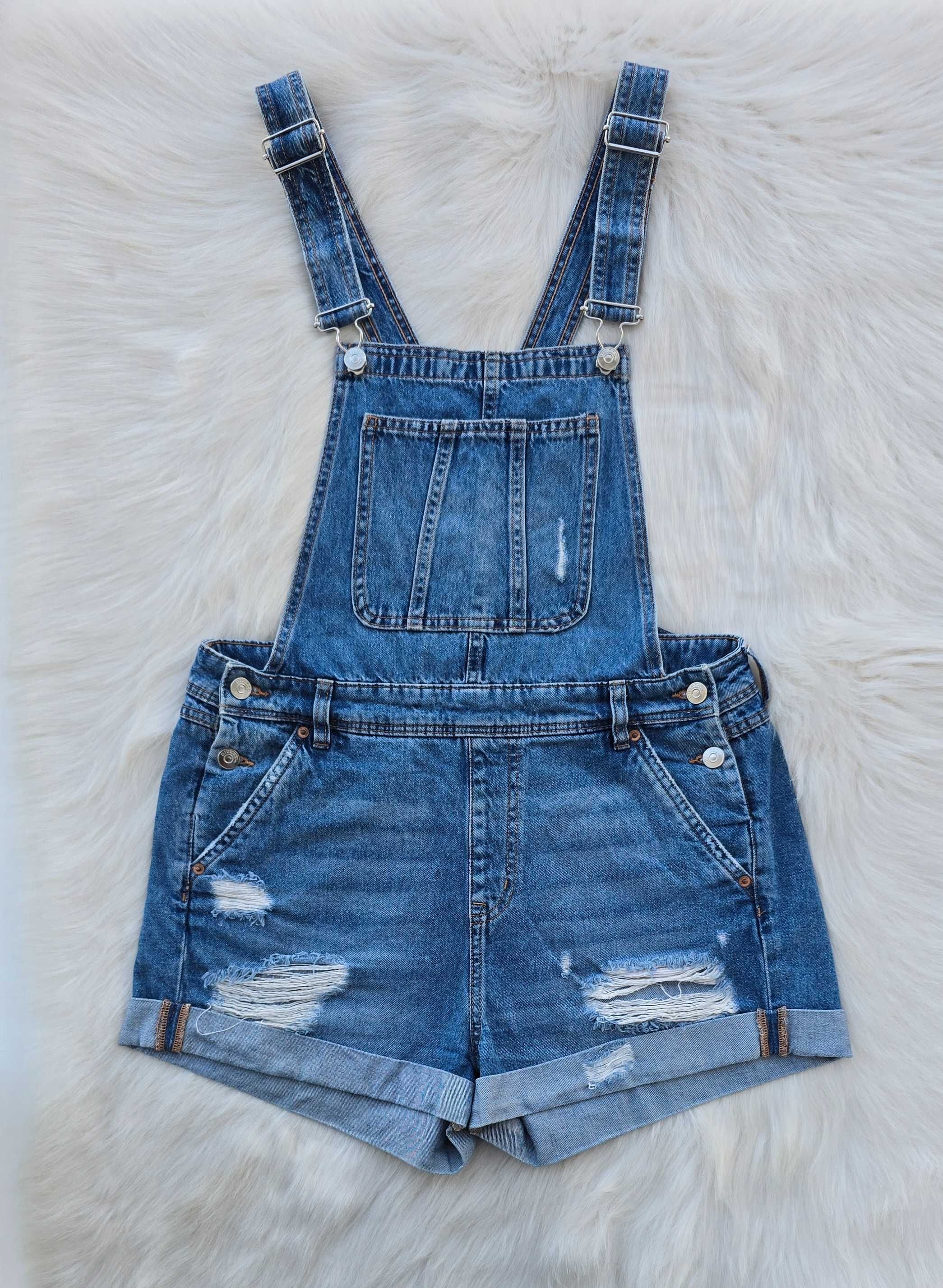 Дамски дънков гащеризон H&M  L-XL