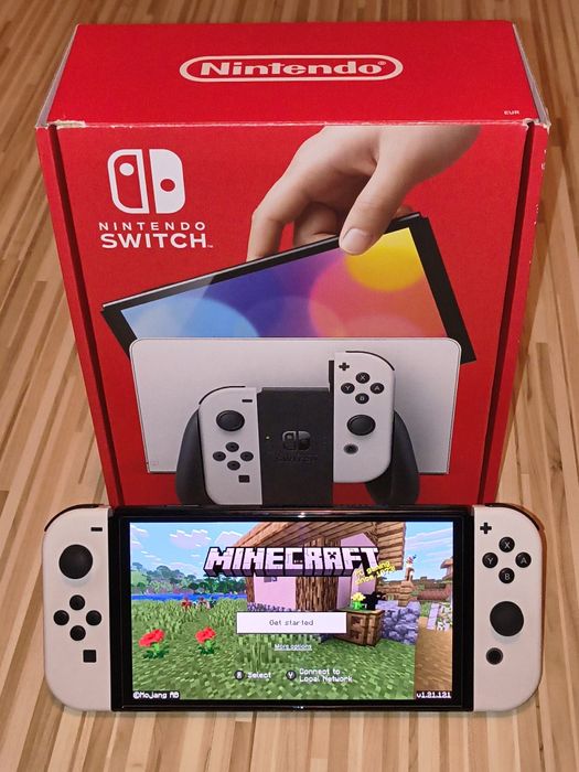 Nintendo Switch OLED modat full box + card 256 GB cu jocuri
