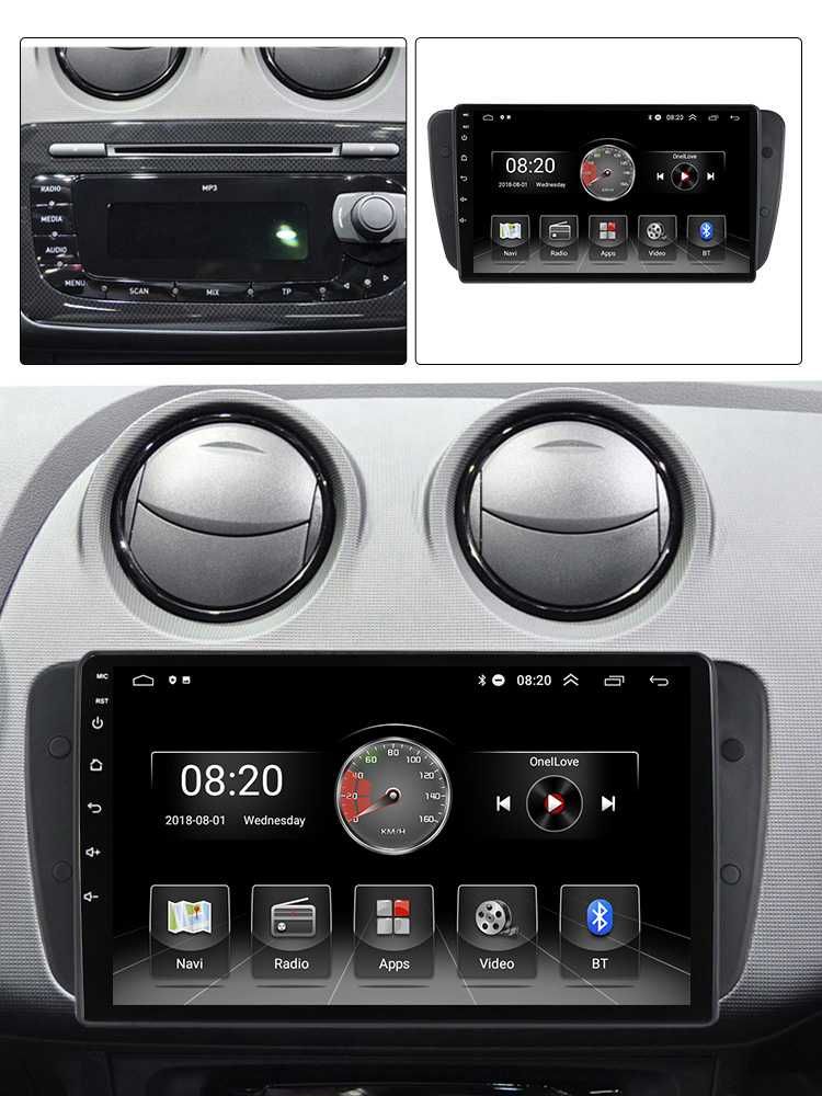 9"  Навигация за Seat Двоен дин Мултимедия за Seat Ibiza Android Сеат