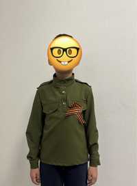 Гимнастерка, военная рубашка на мальчика 6-9 лет