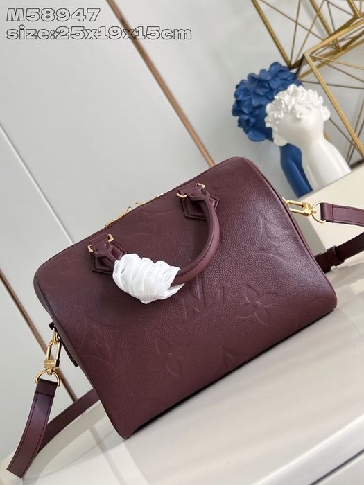 Geanta Louis Vuitton Speedy 25 cm, bordo, Premium