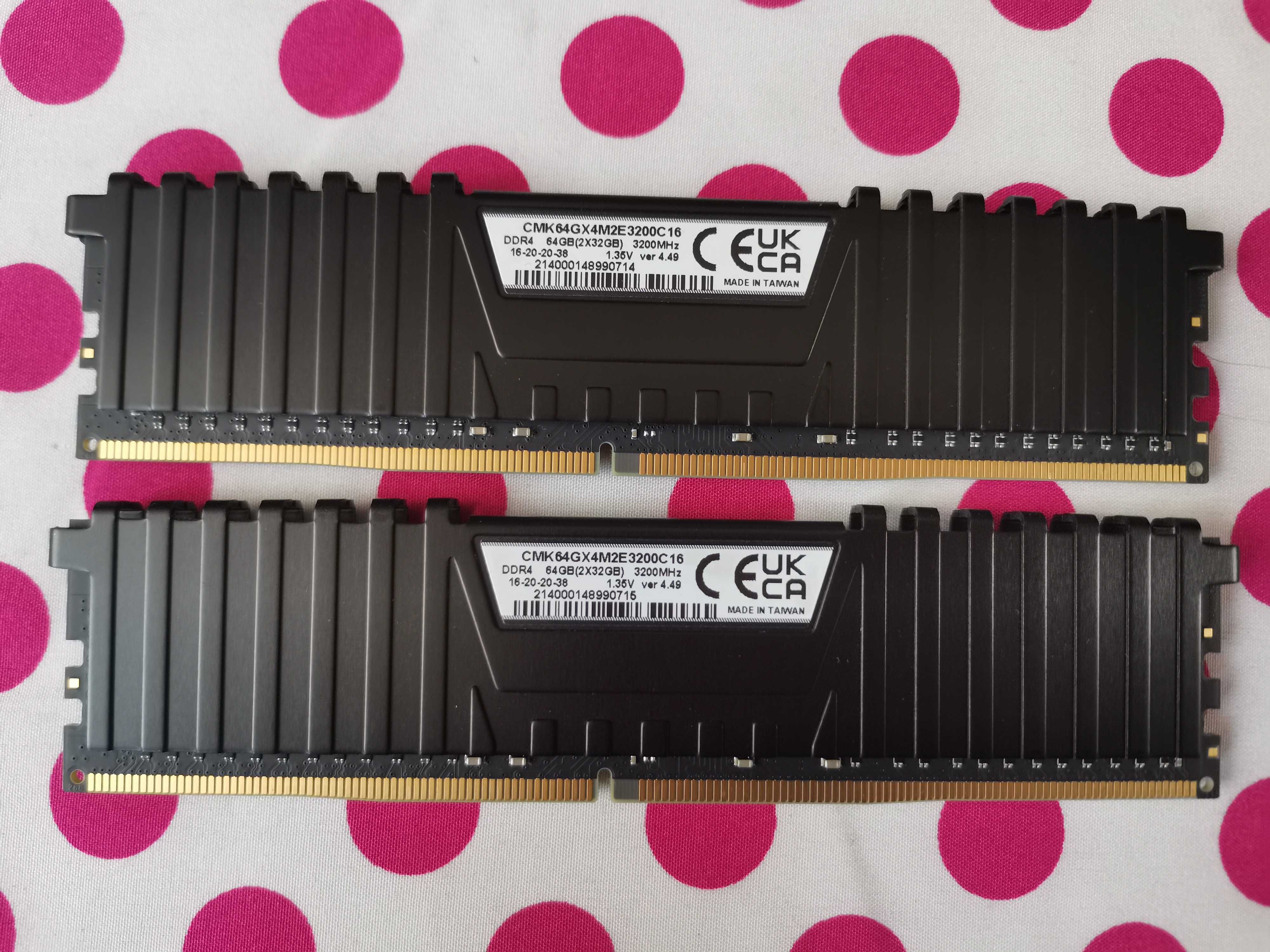 Memorie Corsair Vengeance LPX Black 64GB DDR4 ( 2x32 GB ) 3200MHz.