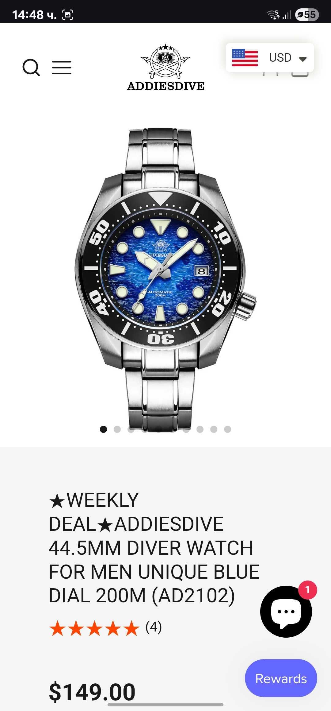 Addiesdive deepsea A2102 Automatic 200m Diver