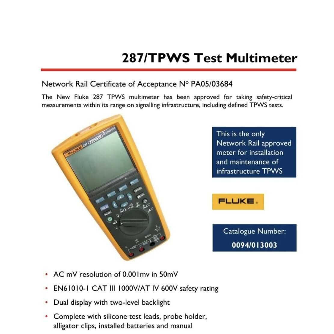 Мултимер FLUKE 287 TPWS - чисто нов