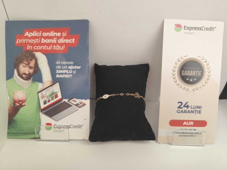 Bratara aur 9 K, 1.22 gr. (Ag.39 Gara 2 / b17047.2) Garantie 2 Ani!