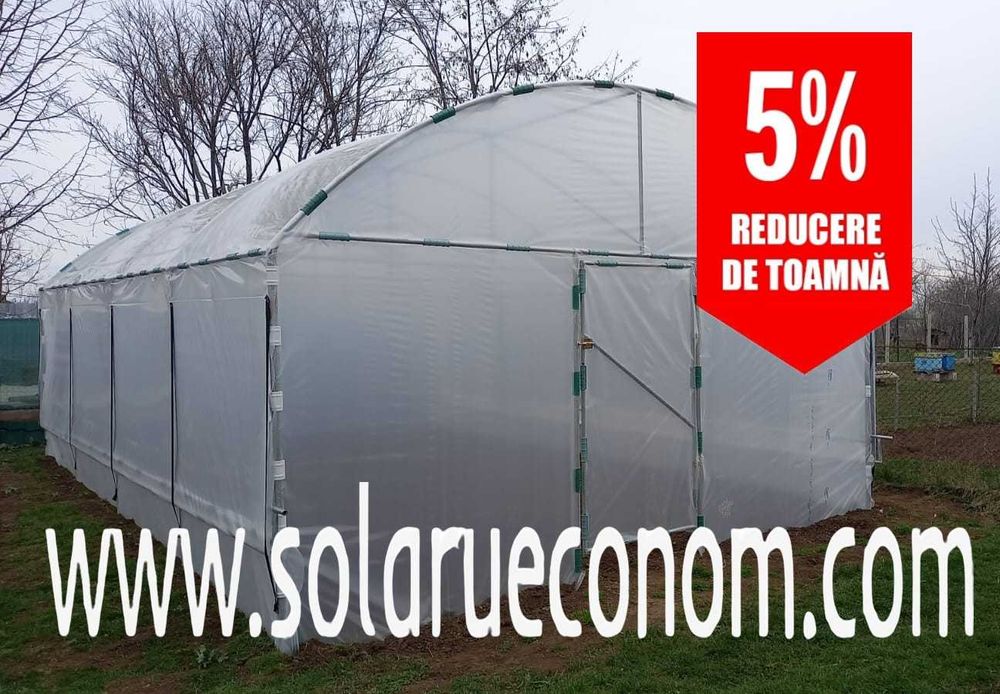 Solarii (sere) cu aerisiri laterale pe ambii pereti