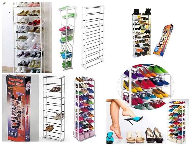 Метална етажерка стелаж за обувки до 30 чифта Amazing Shoe Rack