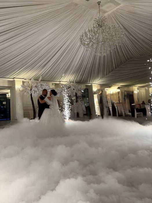 Fum greu-gheață carbonica pentru dansul mirilor