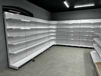 Металлические пристенные Стелажи Ветрины Полки Торговые для магазина