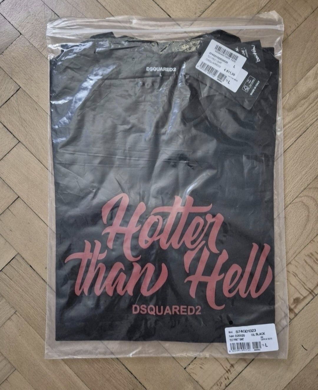 Оригинална мъжка тениска Dsquared - Hotter Than Hell - Размер Л