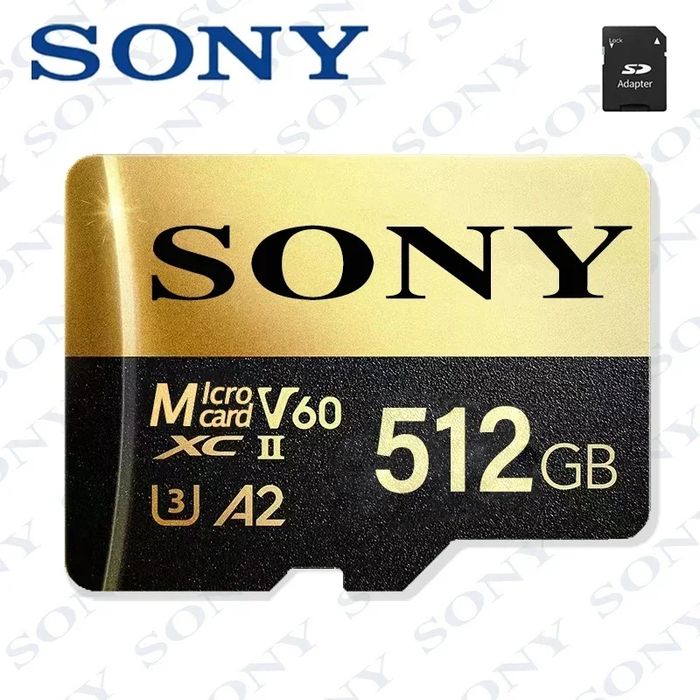 Карта памет SONY  512GB. Подходяща за 4К видео