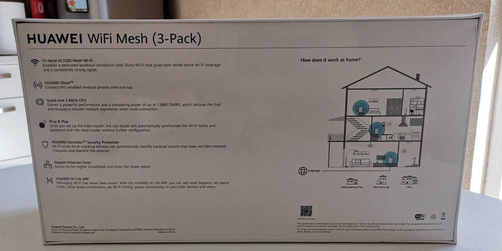 Huawei Wifi Mesh - (3 Pack) WS5800 2200 Mbps, Color White