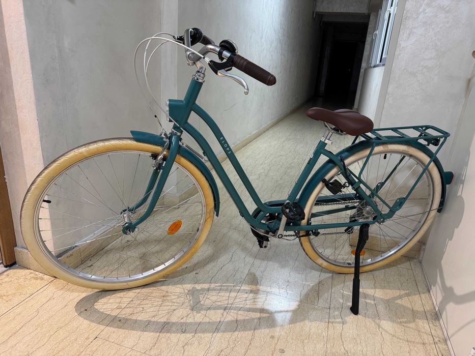 Bicicleta oras Elops cadru jos verde 7 viteze NOUA