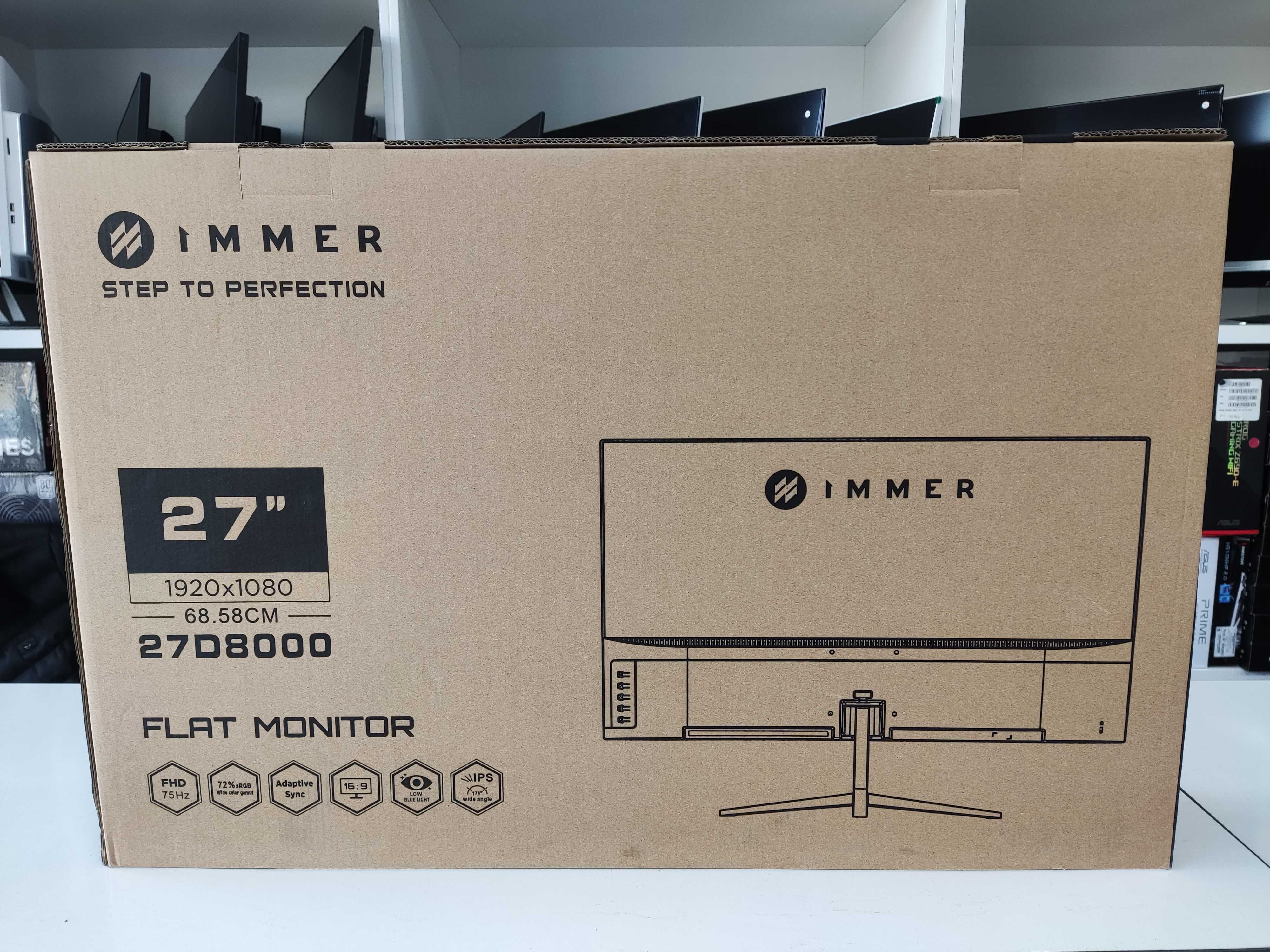 Монитор Immer 27" D8000 IPS FullHD 1920x1080, VGA+HDMI НОВЫЙ
