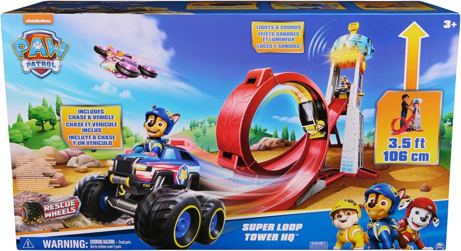 Paw Patrol Голяма кула База с лупинг светлини и звуци 106см Пес Патрул