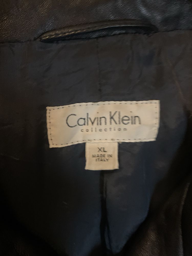 Calvin Klein XL кожено яке